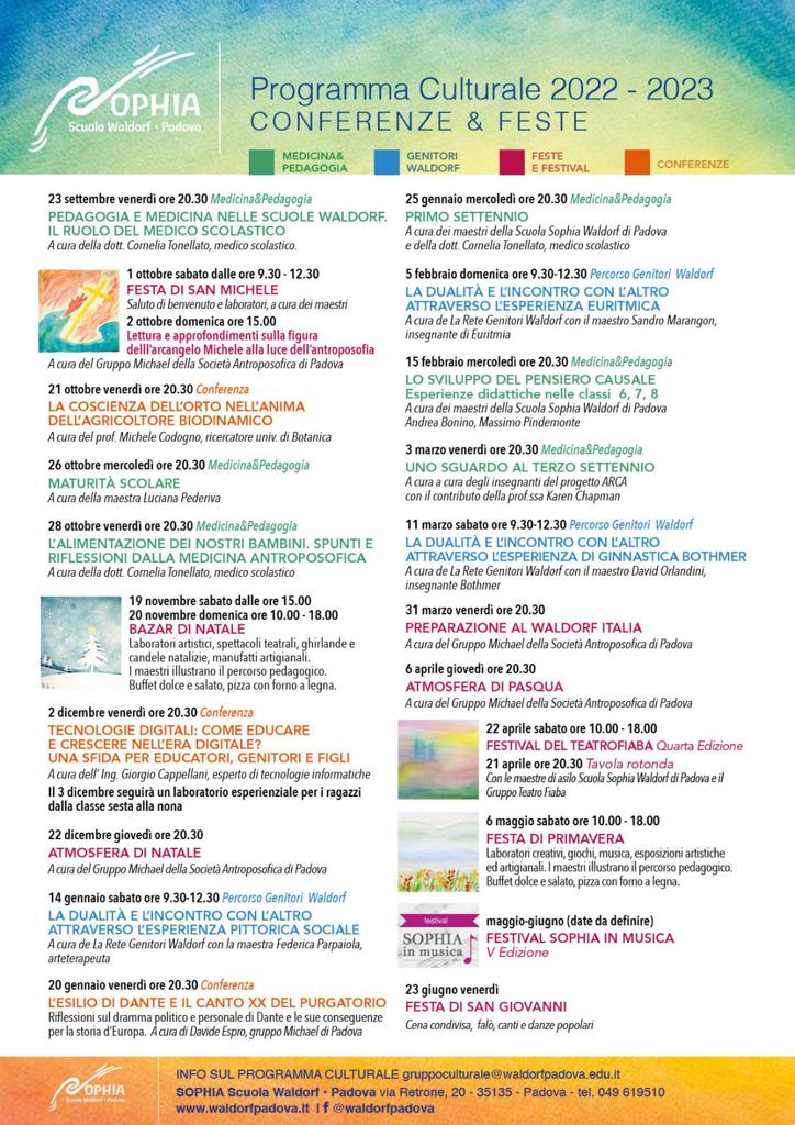 Calendario Culturale 2022 1a pagina